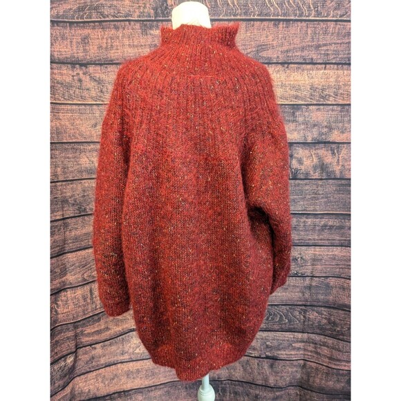 Paul & Duffier Mohair Blend Sweater With Pockets Sz M Long Tunic Oversized - Picture 3 of 11